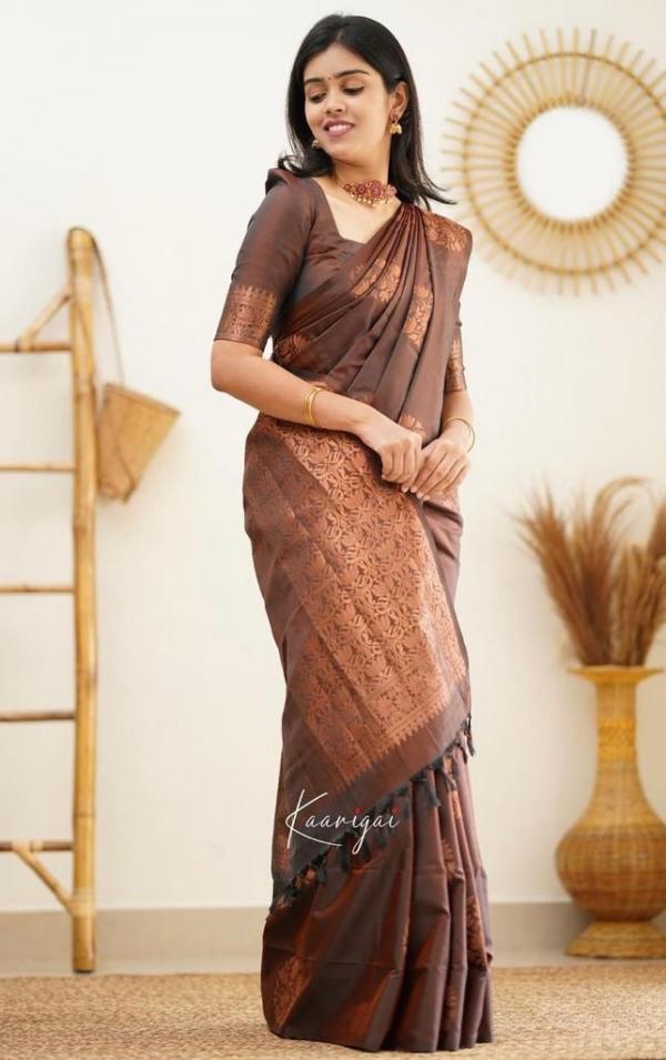 Soft Lichi 4064 Fancy Wear Silk Saree Collection